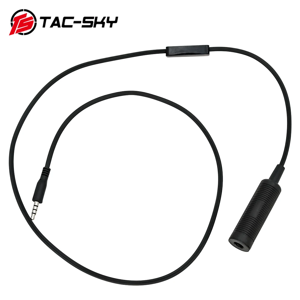 TS TAC-SKY Tactical Headphone Accessories Cell Phone Mini PTT Cell Phone Plug 3.5mm for MP3 Music Adapter Samsung HTC etc.