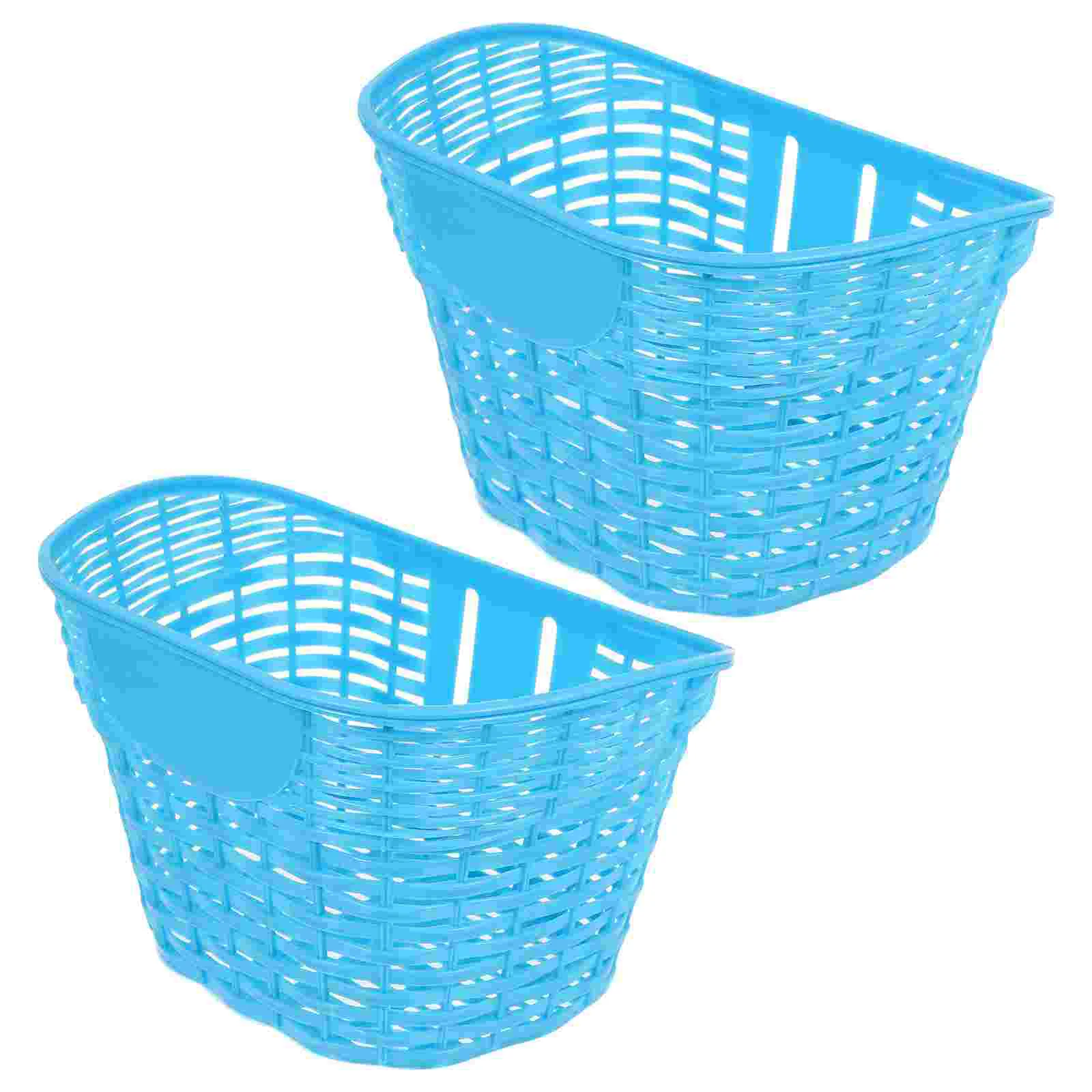 

2pcs Kids Bike Basket Front Handlebar Basket Scooter Storage Basket Box Woven Braided Decorative Basket Organizer for Boys ( )
