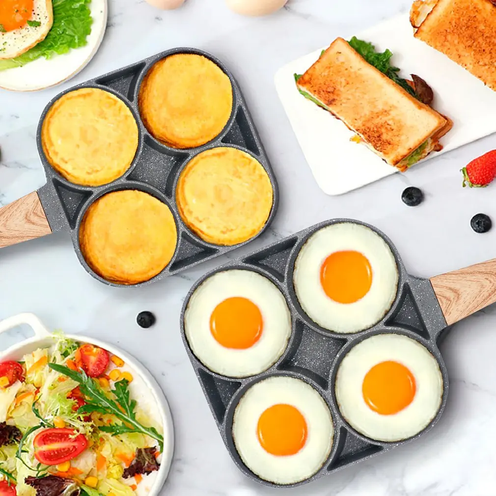 

Газовая, индукционная плита Maifan каменная сковорода с плоским дном и антипригарным покрытием для жарки яиц стейков для завтрака с четырьмя о...