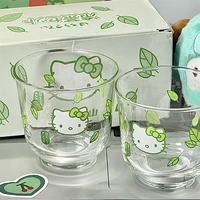 hello kitty retro glass cup medieval qingyang landscape cup milk glass girl water glass summer juice glass small wine glass