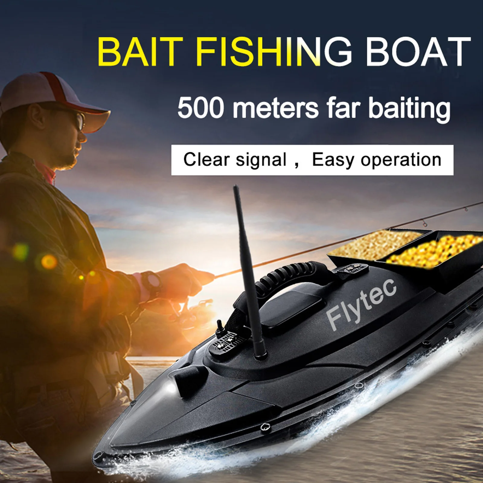 

Лодка для наживки Flytec V500 с дистанционным управлением, 1,5 кг, 500 м