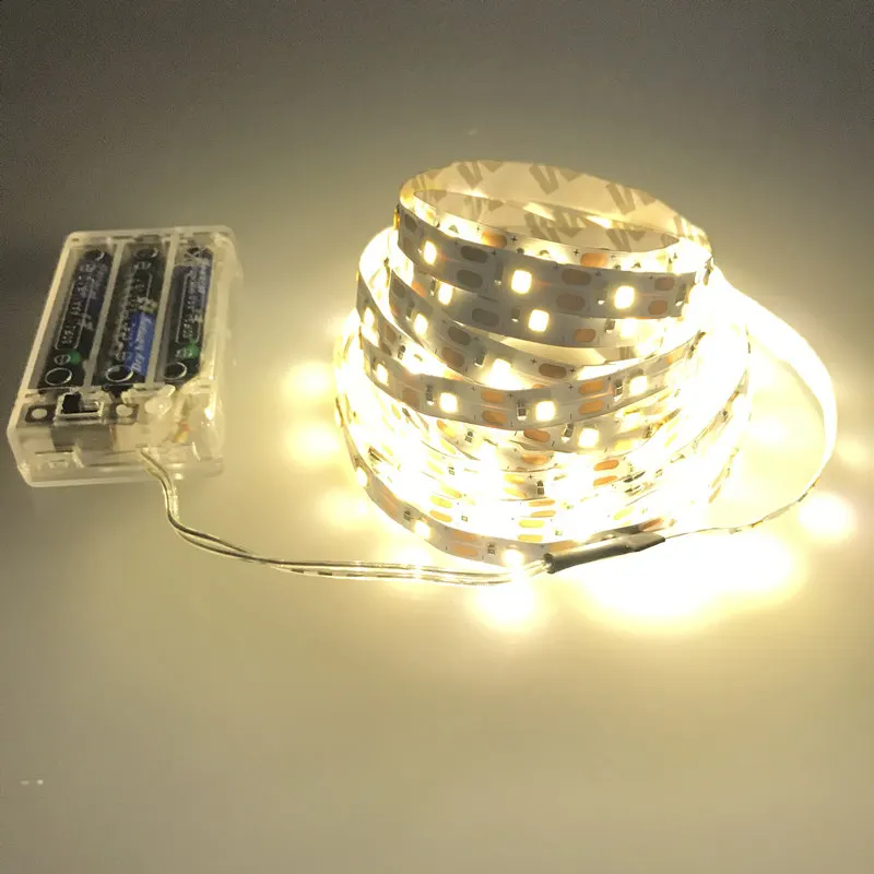 Led Strip Lights Battery Powered, Battery Led Light with Led Light Battery Powered Flexible Ribbon Light, 300leds Cool Warming-5