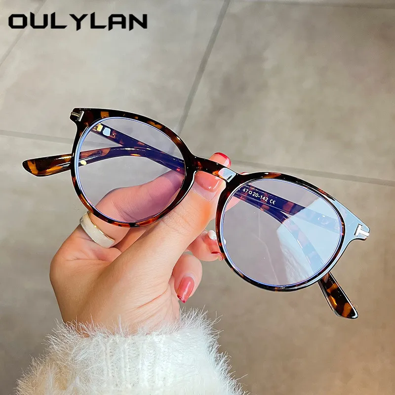 

Оправа для очков Oulylan для мужчин и женщин, классическая круглая, с защитой от сисветильник, 2022