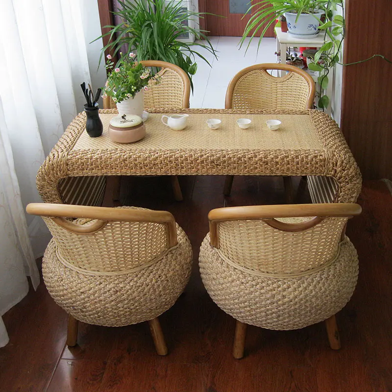 

Rattan Living Room Furniture Coffee Table Simple Modern Small Apartment Bedroom Tea Tables Balcony Tatami Rectangular Side Table