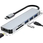 6 в 1, адаптер-концентратор Rankman Type C на 4K  3,0 для MacBook Samsung S8 Dex Huawei P30 Dock Xioami 10, проектор