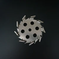 1pcs lab 304 stainless steel saw tooth type stirrer dispersion disk round plate dispersing stirring blade with diversion hole