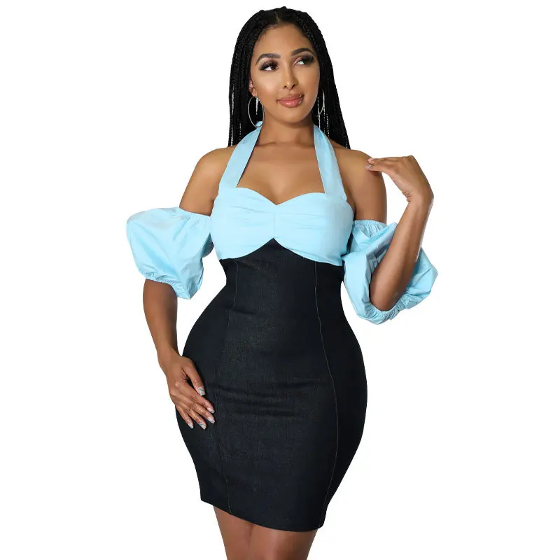 

Summer Off Shoulder Sexy Dress Women Halter Club Bodycon Dress Backless Elegant Party Dresses