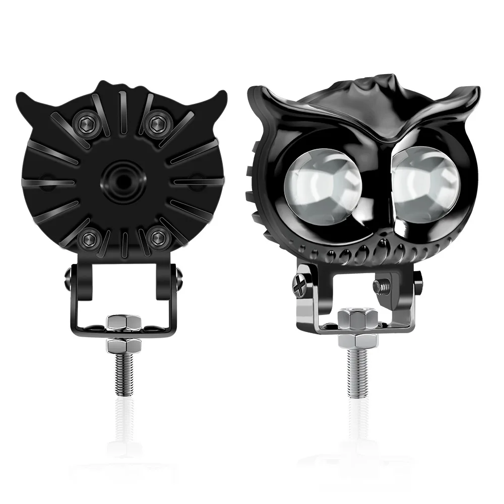 

Motorcycle Fog Light Car Dual Color Led Headlight Owl Design Head Light ATV Scooter for Auxiliary Spotlight Lamp Accessories