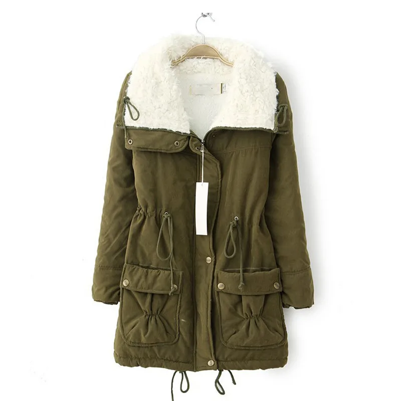 Winter Parka Women Cotton Coat 2022 Warm Jacket Pink Top Korean Fashion Clothing Autumn Coats Black Outwear JD667