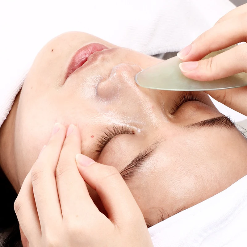 Сверхтонкий Нефритовый камень Guasha для массажа лица Инструменты подтяжки