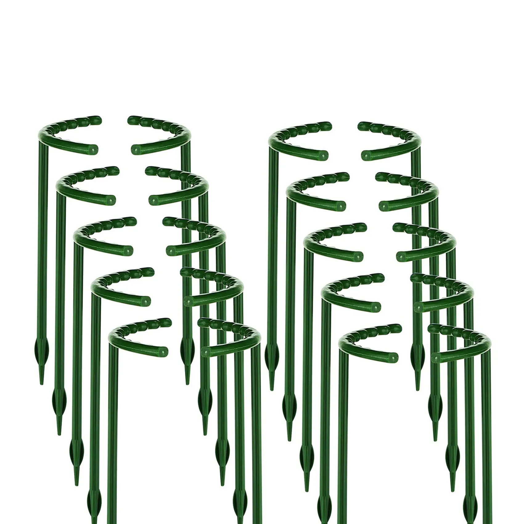 

36 Pieces Plant Support Flower Support Stake Half Round Plant Support Ring Plant Cage Holder Flower Pot Climbing Trellis