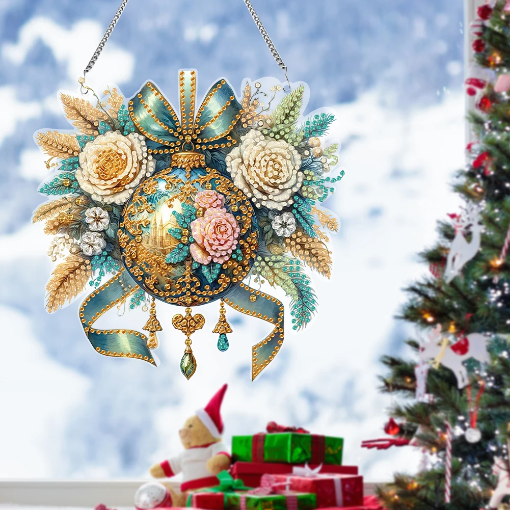 Акриловый цветочный шар специальной формы алмазная живопись подвесной кулон со