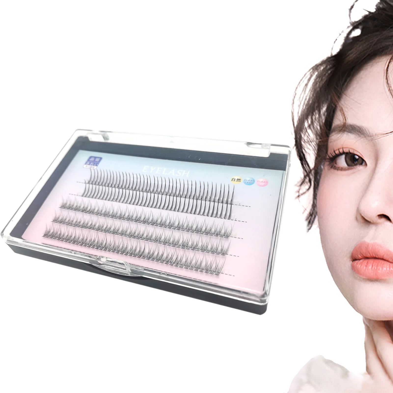 

A Shape Individual Lashes Natural Cluster Lashes A Curl Individual Eyelashes A Shape Individual Lashes Black Long False Eye