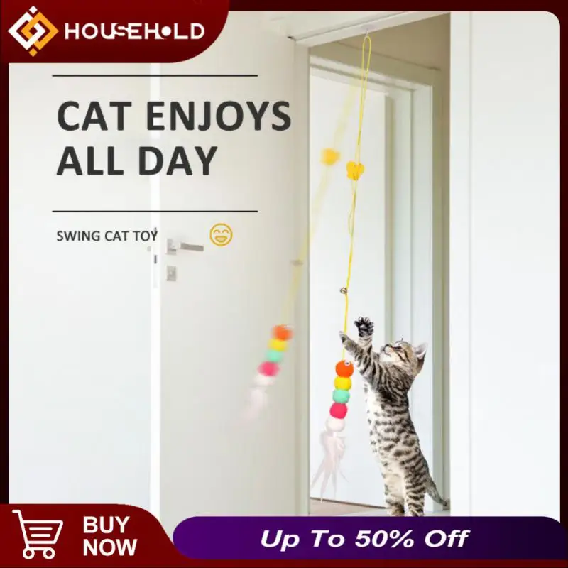 

Self-healing Pet Funny Interactive Toys Household Elastic Rope Adjustable Swing Cat Catnip Toy Pet Supplies Contains Catnip Felt