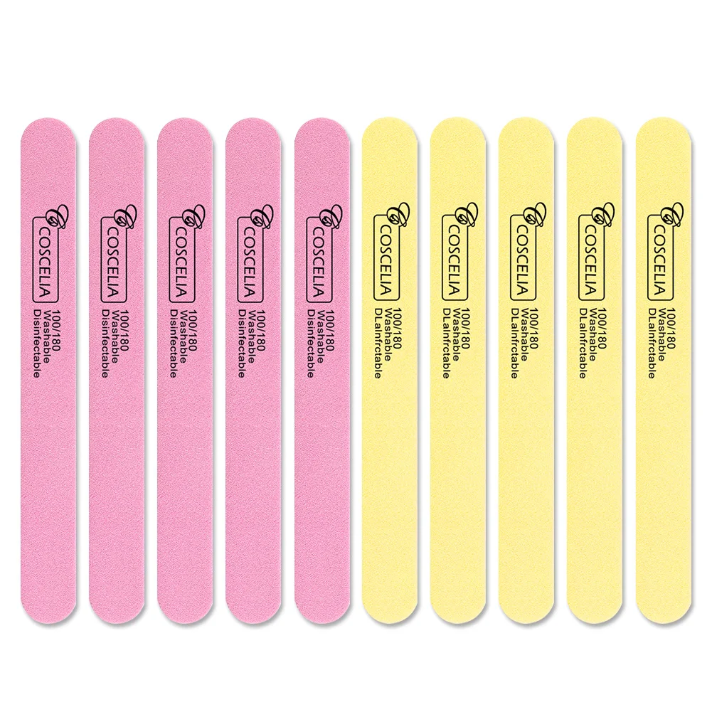 

COSCELIA Professional Nail Files Nail Art Sanding Buffing Curve Manicure Tools Gel Polish Remover Manicure Buffing Block Kits
