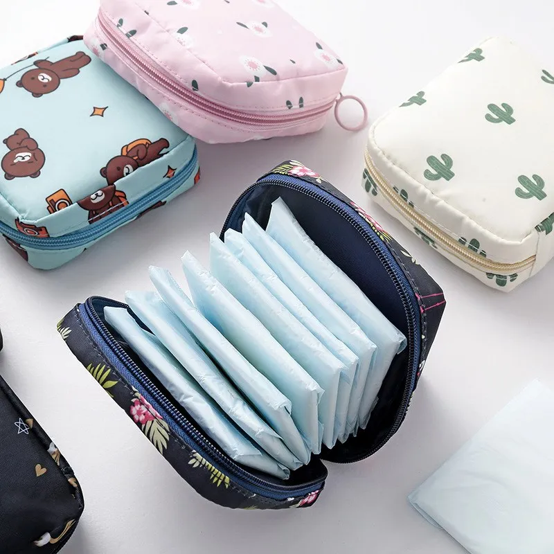 

Small Cosmetic Bag Travel Sanitary Napkin Storage Bag Coin Money Card Lipstick Storage Bag Wallet Bag Fashion Women