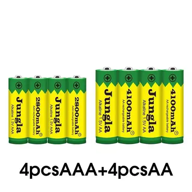 

2023New 1.5V AA 4100mAh Alkaline Battery + AAA 2800mAh Alkaline Rechargeable Battery Aa Aaa for Led Light Toy Mp3