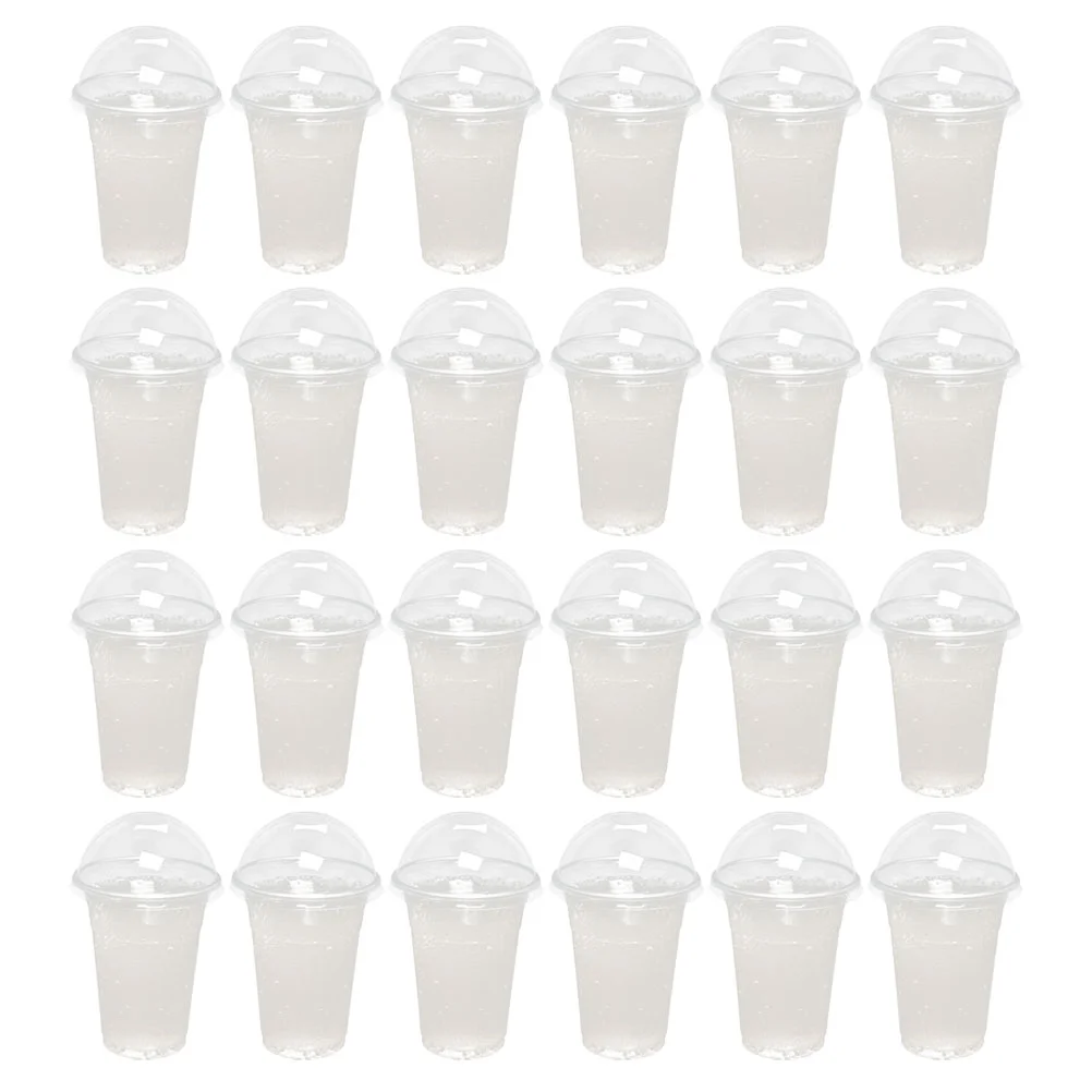 

50 Pcs Disposable Cups Lids Plastic Cups Disposable Cup Juice