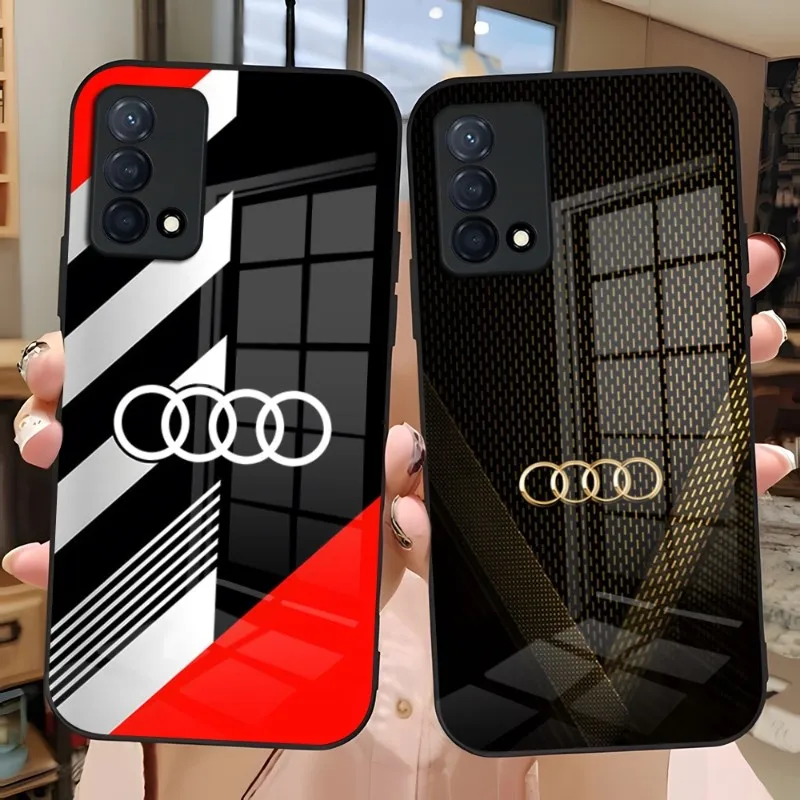 Sports Car Audi Phone Case For Oppo Find X3 X5 Pro Reno 6 7 A55 A57 A54 A93s A94 A92s A95 One Plus 8 9 7 Glass Cover