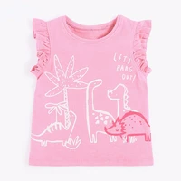 european and american childrens clothing summer new sleeveless t shirt knitted cotton girls t shirt childrens clothing