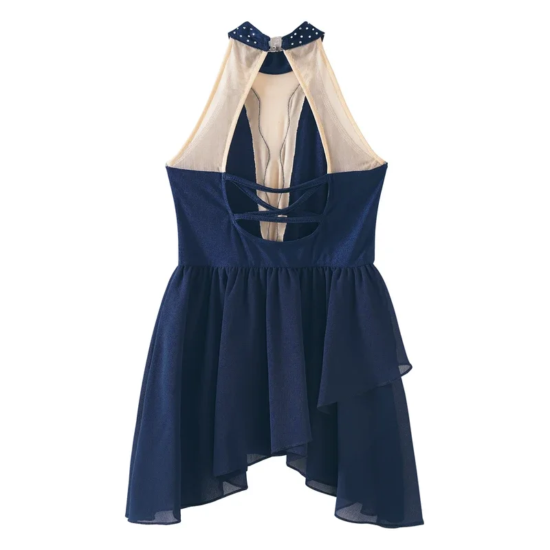 Детское балетное платье для лирических танцев со стразами костюм фигурного