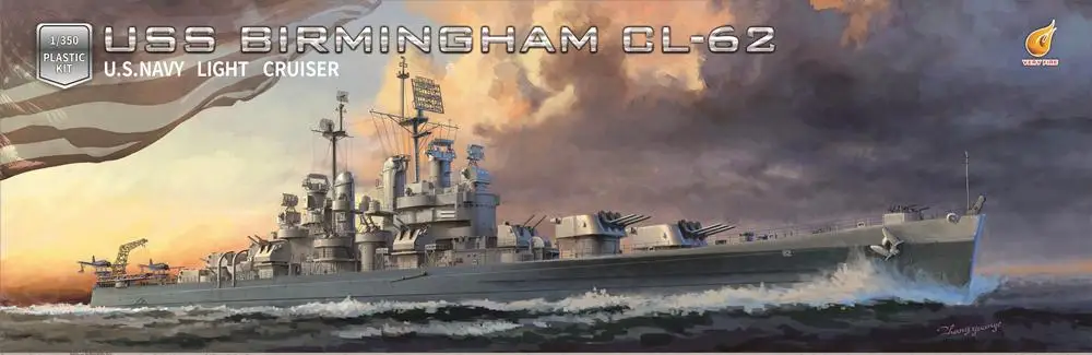 

VeryFire VF350921DX 1:350 scale USS BIRMINGHAM CL-62 U.S NAVY LIGHT CRUISER Deluxe Edition