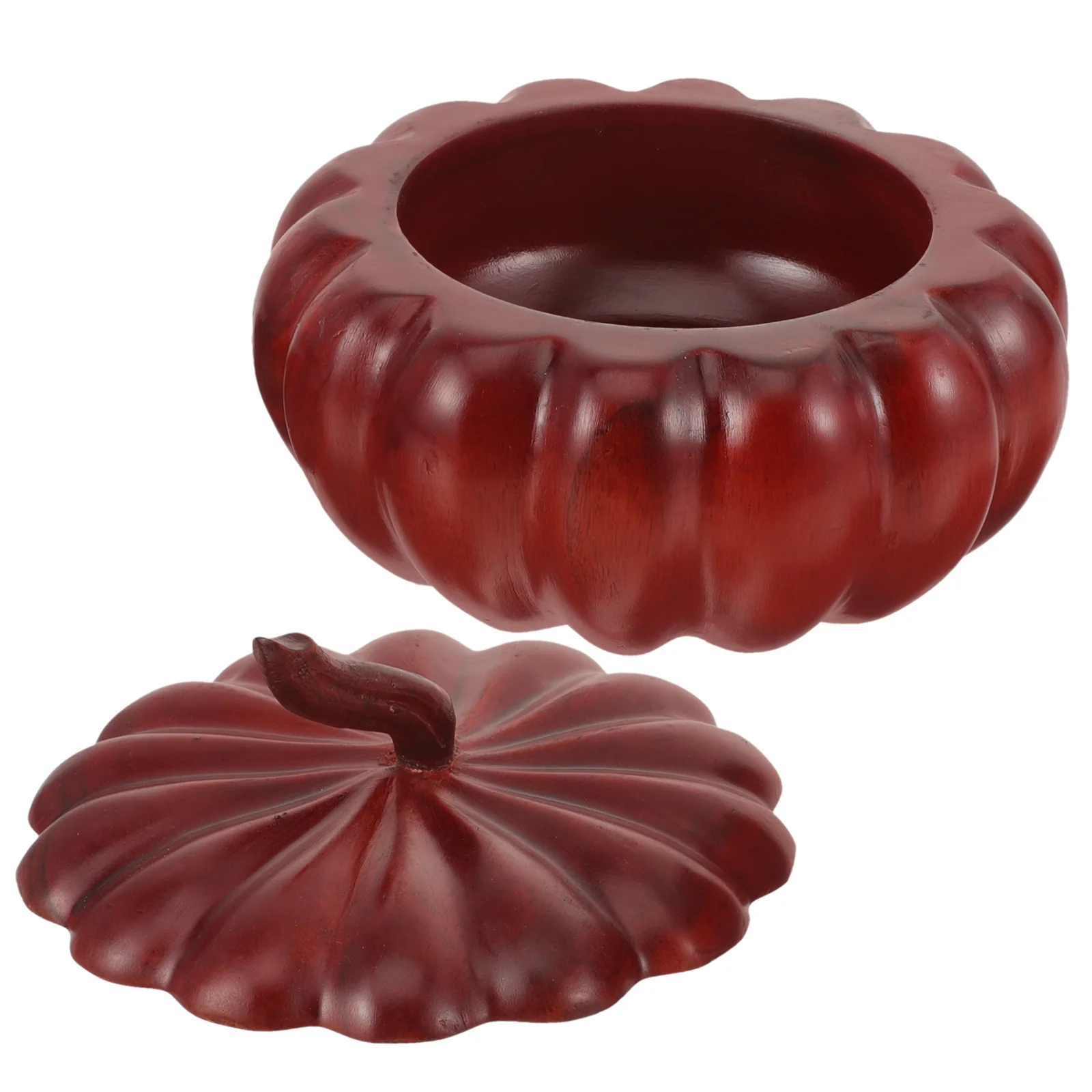 

Pumpkin Shaped Jar Jars Lids Dal Sugar Sealing Wood Candy Container Wooden Bean Organizer