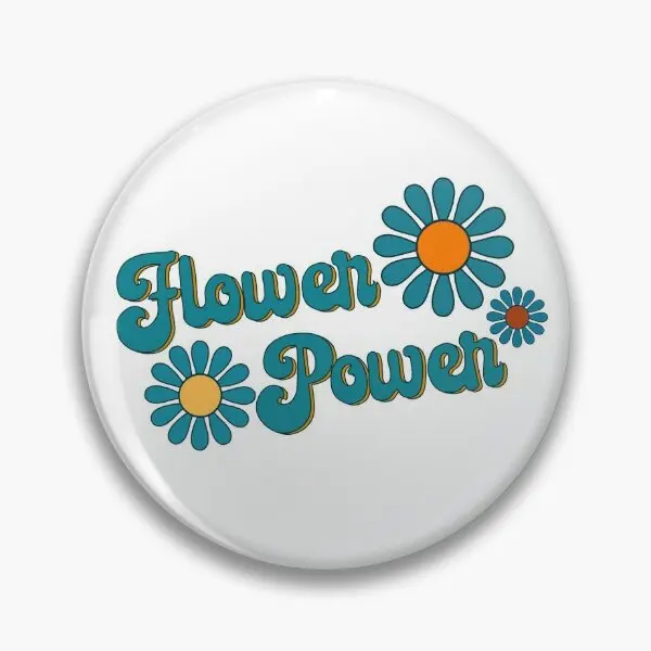 

Flower Power Soft Button Pin Clothes Badge Hat Funny Collar Jewelry Lapel Pin Decor Creative Gift Lover Women Cute Metal Brooch