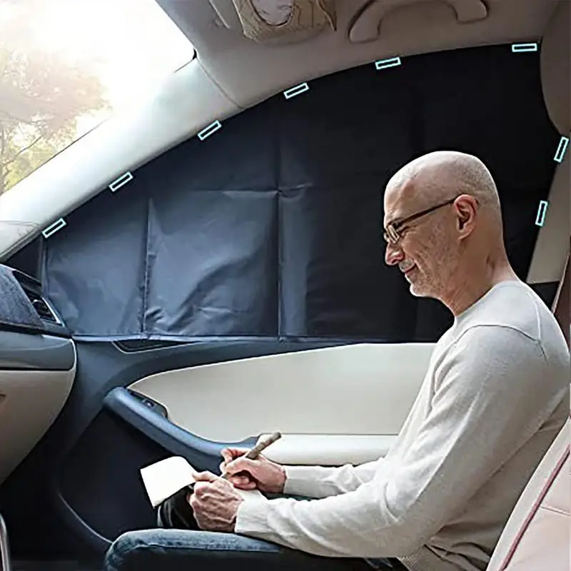 

Car Window Styling Accessories Sun Shade Cool Comfortable Magnetic Front Back Side Window Sunshade Curtains Protection Cover