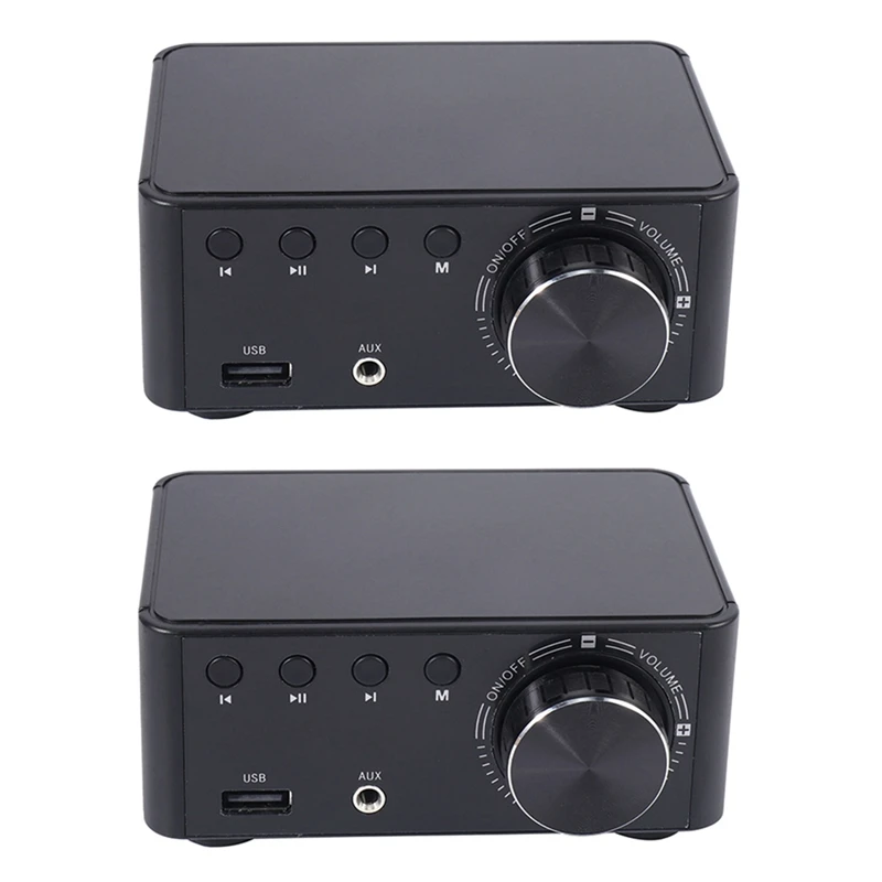

2Pcs 50W X 2 Mini Class D Stereo Bluetooth 5.0 Amplifier TPA3116 TF 3.5Mm USB Input Hifi Audio Home AMP