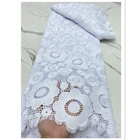 ni ai white nigerian lace fabric latest swiss voile lace dubai 2022 african guipure cord lace fabric for woman 4610b