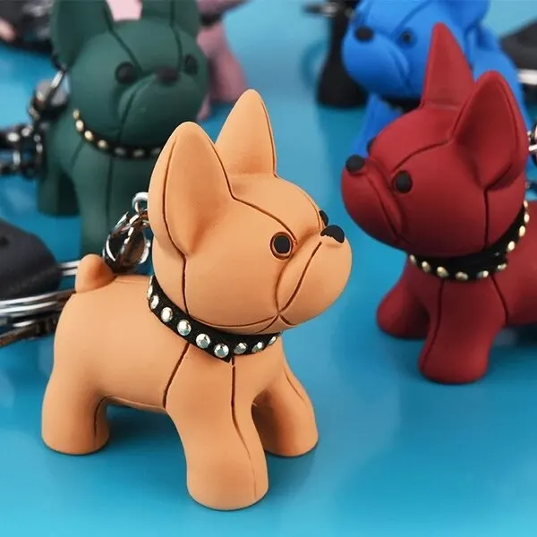 

Pendant Keychains Car Accessories Dog Leather Silicone Strap Keychain Bag Car Key Ring Lobster Clasp Key Chain Jewelry