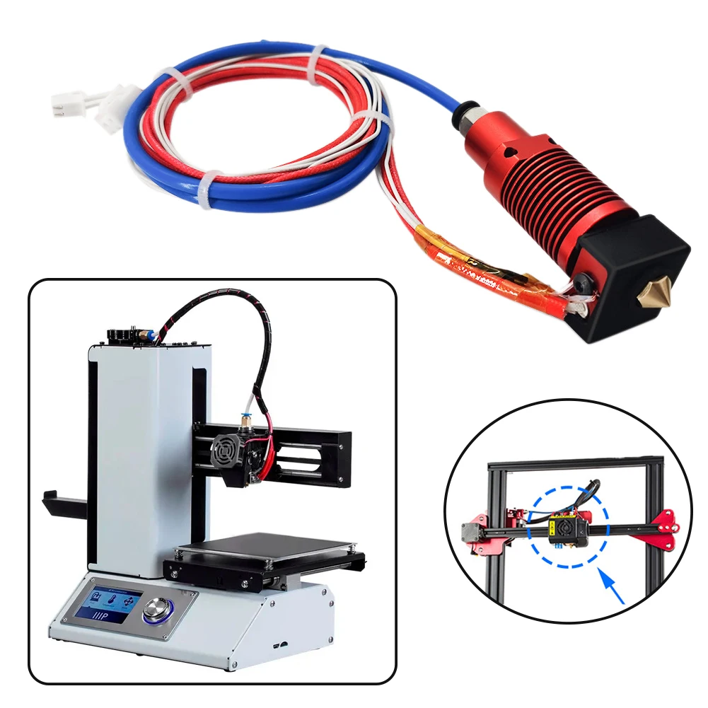 

Heating Block Hotend Kit 1.75mm With Thermistor Assembled Extruder Upgrade Replacement Parts 3D Printer For Creality CR 10S Pro