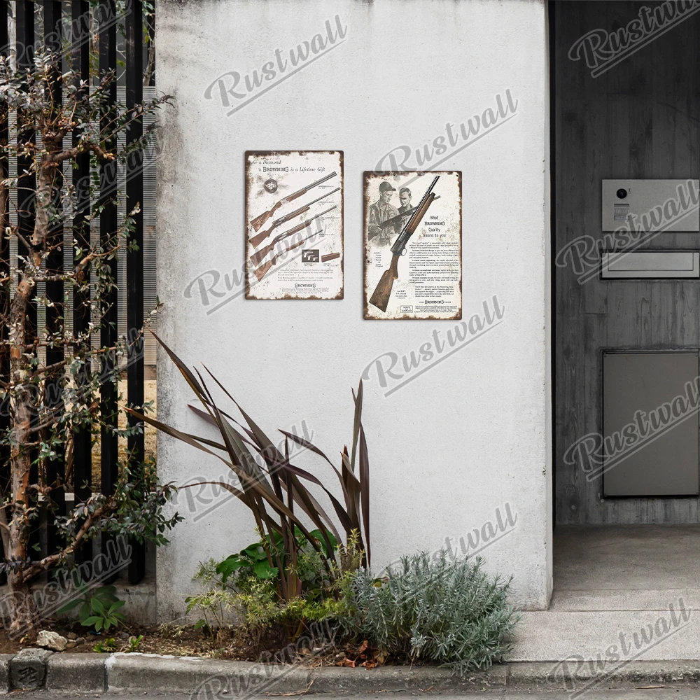 Винтажный металлический знак с ржавчиной на стену