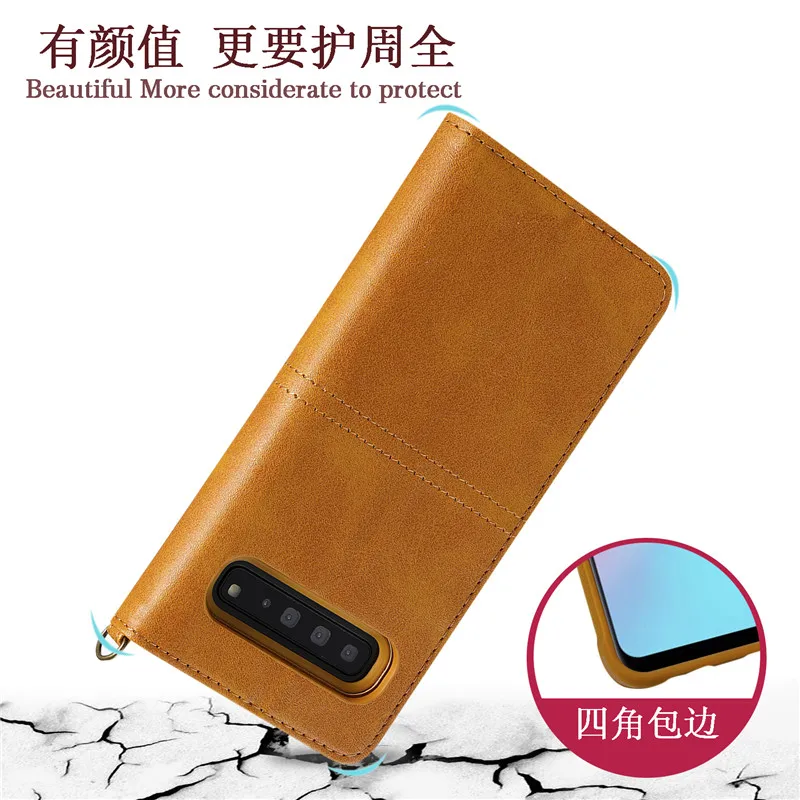 Shockproof Leather Flip Case For Samsung Galaxy S10 5G S9 S8 Note 10 8 9 Plus S10e Detachable Magnetic Card Slots Wallet Case