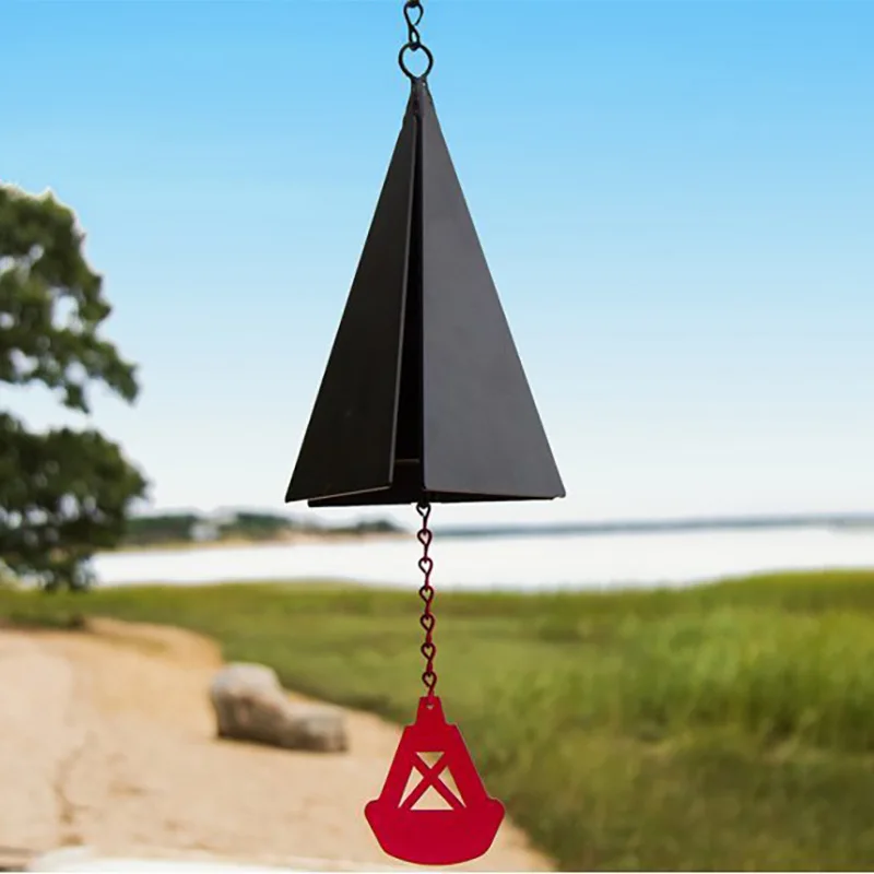 

Bells-buoy Bells Bell Courtyard Art Bell Wind North Wall Country Triangle Pendant Iron Decoration Ornament Chimes Bell Sea Wind