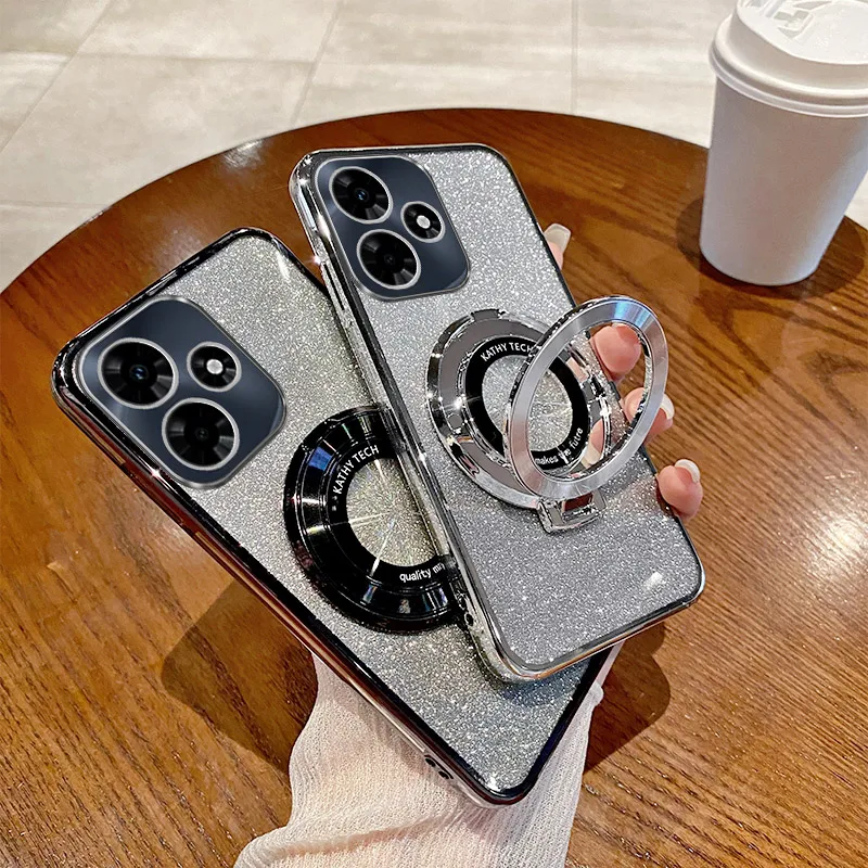 Чехол для Infinix Hot 30i гальванический мягкий блестящий чехол из ТПУ задней крышки