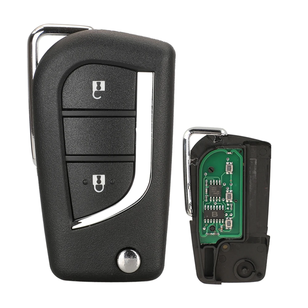 

Jingyuqin 2btns сигнализация для автомобильного ключа с дистанционным управлением 433 МГц 8А чип для Toyota Hilux 2015 2016 2017 2018 2019 Yaris 2020-2018 YARis Cross