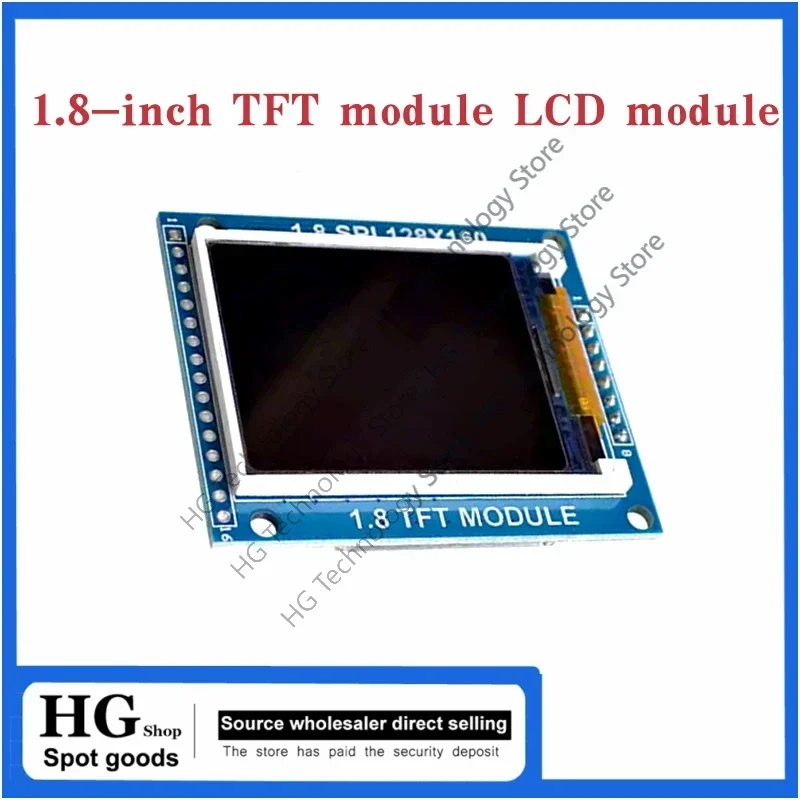 Фото 1-5 шт. Оригинальный новый 1,8-дюймовый последовательный SPI TFT LCD-модуль-дисплей с адаптером PCB IC, матрица 128x160 точек, 3,3В/5В, совместимый интерфейс IO №1
