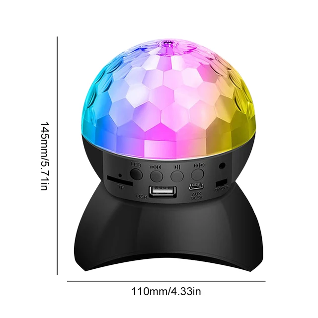 Rotating Disco Light Colorful LED Stage Light Speaker USB Charging RGB Laser Projector Lamp DJ Party Light for Home KTV Bar Xmas 6