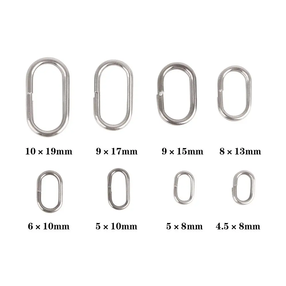 50 шт./лот овальные разъемные кольца поворотная рыболовная приманка разделенная