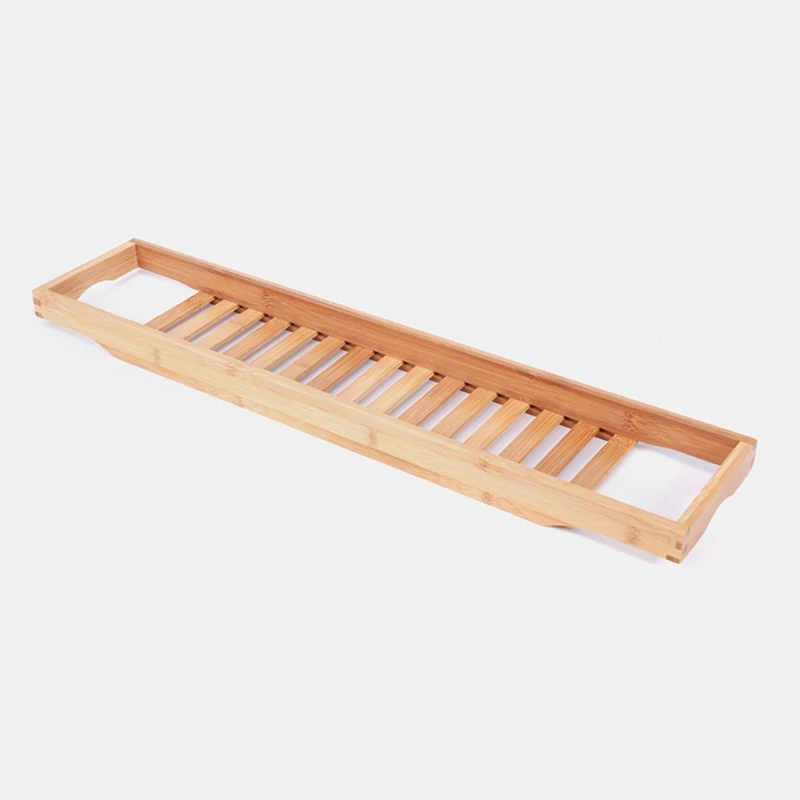 

Bamboo Bathtub Tray Bathroom Shower Organizer Home Wooden Storage Rack Holder