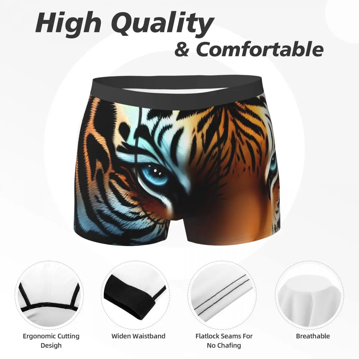 Нижнее белье Caspian Tiger эластичные трусы с принтом большого кота дизайнерские шорты