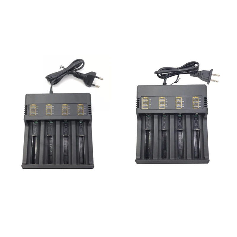 1 Piece 18650 Battery Charger 4 Slots Rechargeable Lithium For 3.7V 26650 21700 14500 16340 US Plug
