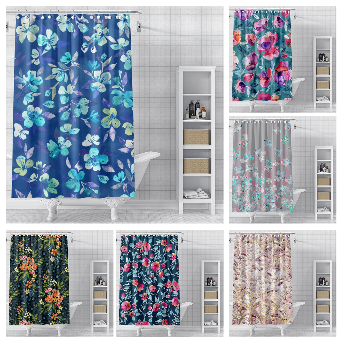 Занавески для домашнего душа ванной комнаты водонепроницаемые занавески из