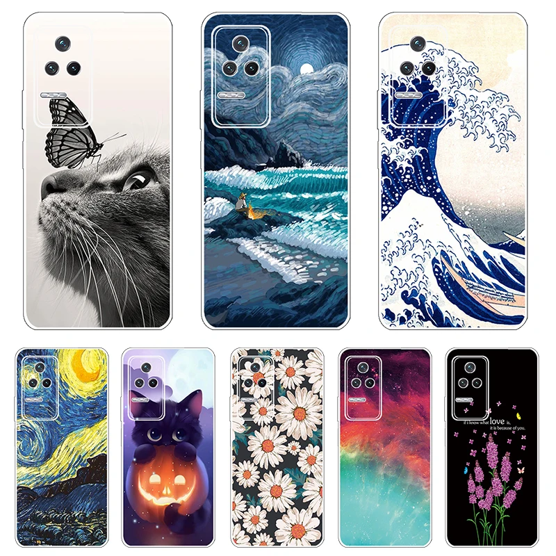 

Japan Wave For Xiaomi Redmi K50 Phone Cases Shiba Inu Xiaomi Redmi K50 Pro Transparent Silicon Back Cover Protective Tpu Cases