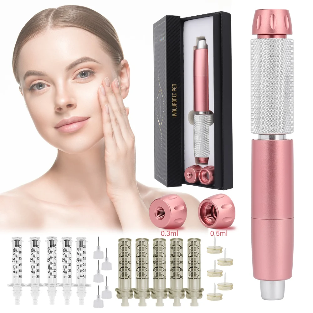 

Hyaluron Pen Adjust Pressure Hyaluronic Acid Pen for Anti Wrinkle Lip Lifting Lip Filler Injection Gun 0.3ml&0.5ml Ampoule Head