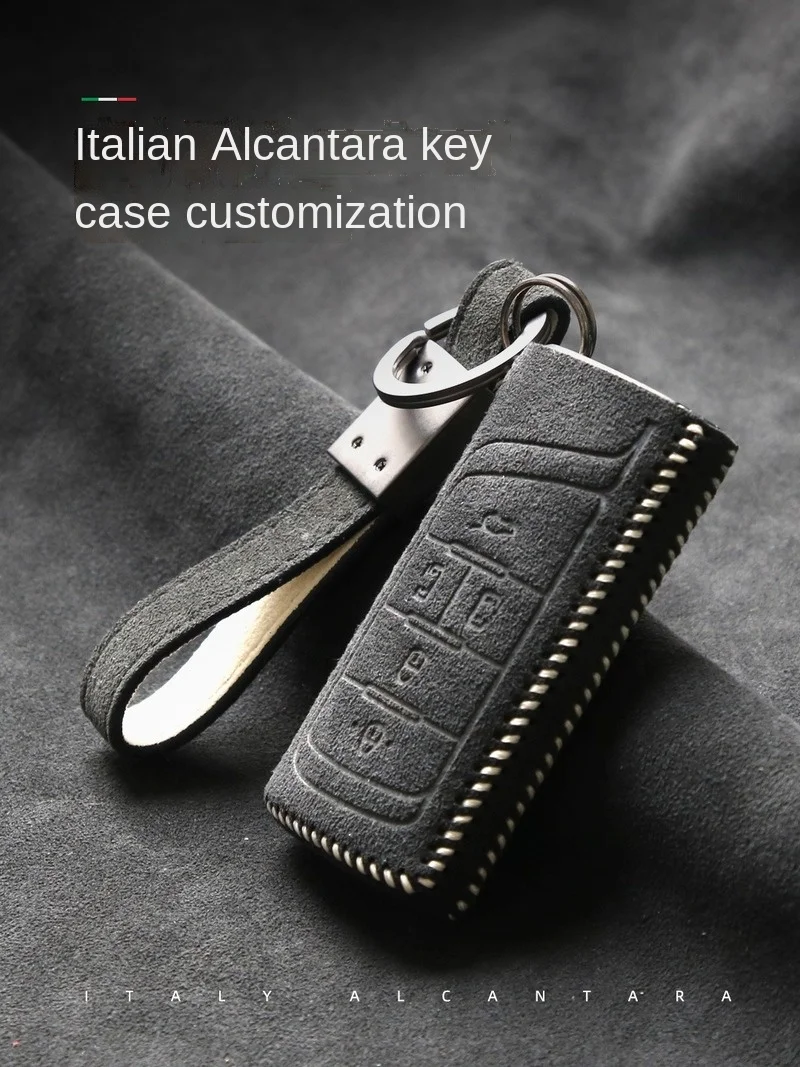 

For GGAC Motor GS4 GS8/GS5/GS3/GM6/GM8/GA4/GA6 High-quality Alcantara Suede Key Chains Key Case Key Cover Car Accessories