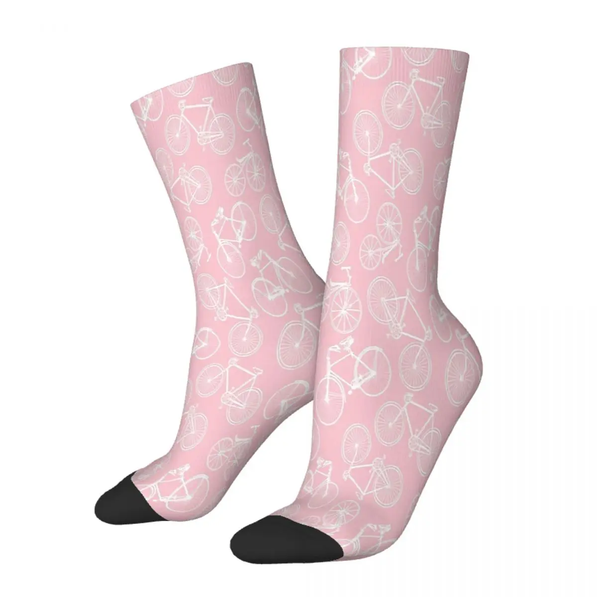 

Pink Bike Biker Cycle Bicycle Racing Socks Male Mens Women Spring Stockings Printed