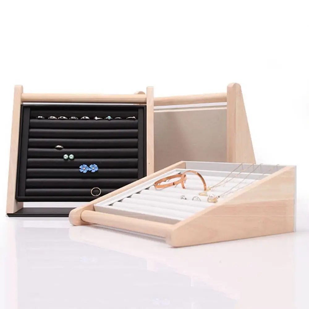 Деревянная подставка для демонстрации колец портативная многослойная прочная